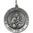 Sterling Silver 25.0 Rd Scapular Pend Medal