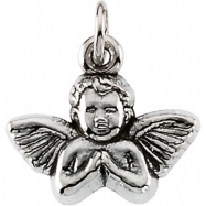 Picture of 14K White Gold Baby Angel Pendant