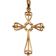 14K Yellow Gold Cross Pendant