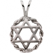 Picture of 14K White Gold Star Of David Pendant