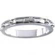 Sterling Silver Rosary Ring With Raised Borders