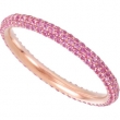 14K Rose Gold Pink Sapphire Eternity Band