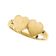 Picture of 14K Yellow RING Double Heart Signet Mounting