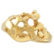 14K Yellow Gold Nugget Ring
