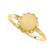 Picture of 14K Yellow Gold Oval Signet Ring