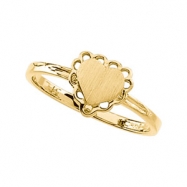 Picture of 14K Yellow Gold Heart Signet Ring