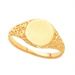 14K Yellow Gold Signet Ring