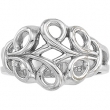 14K White Gold Metal Fashion Ring