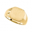 14K Yellow Gold Signet Ring
