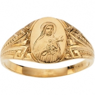 Picture of 14K Yellow Gold St. Theresa Ring