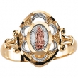 14K Yellow Gold Tricolor Ldy Guadalupe Ring