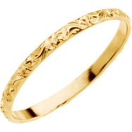 Picture of 14K Yellow 01.50 MM Youth Etched Ring