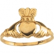 14K Yellow Gold Youth Claddagh Ring