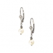 14K Gold Pair 05.50- Lever Back Earring With White Pearl