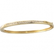 14K Yellow Gold Diamond Bangle Bracelet