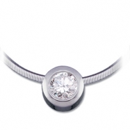Picture of 14K White Gold Diamond Solitaire Necklace
