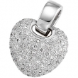 14K White Gold Diamond Heart Pendant