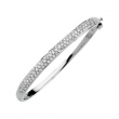 14K White Gold Diamond Bangle Bracelet