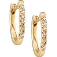Picture of 14K Yellow Gold Pair Diamond Earring