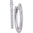 14K White Gold Pair Diamond Earring