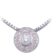 14K White Gold Diamond Necklace