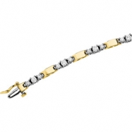 Picture of 14K Yellow White Gold Two Tone Diamond Bracelet
