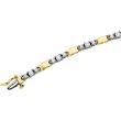 14K Yellow White Gold Two Tone Diamond Bracelet