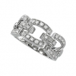 14K White Gold Diamond Fashion Ring