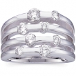 14K White Gold Diamond Right Hand Ring