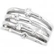 14K White Gold Right Hand Diamond Ring