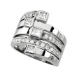 14K White Gold Diamond Right Hand Ring