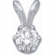 14K White Gold Diamond Pendant
