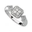 14K White Gold Diamond Ring
