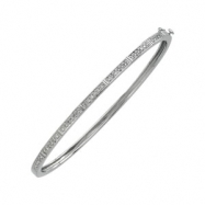 Picture of 14K White Gold Diamond Bangle Bracelet