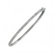 14K White Gold Diamond Bangle Bracelet