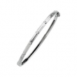 14K White Gold Diamond Bangle Bracelet