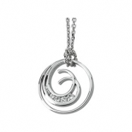 Picture of 14K White Gold Journey Diamond Pendant