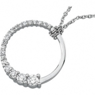 Picture of 14K White Gold Journey Diamond Pendant