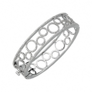 Picture of 14K White Gold 6 Diamond Bangle Bracelet
