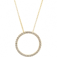 Picture of 14K Yellow Gold Diamond Necklace