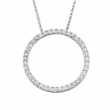14K White Gold Diamond Necklace