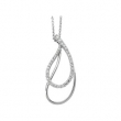 14K White Gold Diamond Necklace