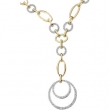 14K Yellow White Gold & Diamond Necklace