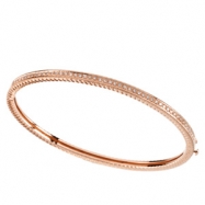 Picture of 14K Rose Gold Diamond Bangle Bracelet