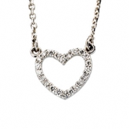 Picture of 14K White Gold ;p;diamond Diamond Heart Necklace