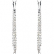 Platinum Pair Diamond Hoop Earrings