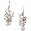 Sterling Silver Pair 08.00 - Freshwater Keshi White Cultured Pearl Earrings