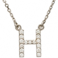 Picture of 14K White Gold H Diamond Necklace