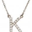14K White Gold K Diamond Necklace