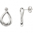 Sterling Silver Pair Diamond Earrings